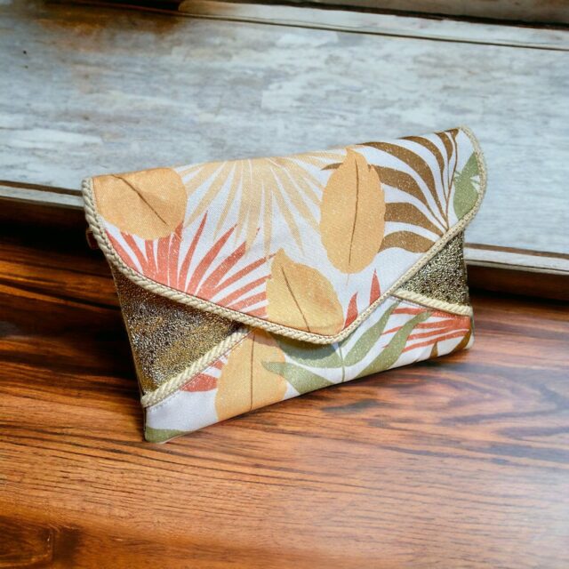 pochette enveloppe bohème, pochette de soirée, pochette ibiza, sac pochette fait main, sac pochette doré, sac pochette mariage, sac pochette etsy