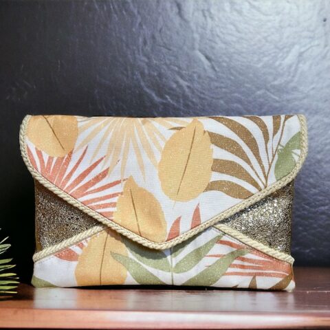 pochette enveloppe bohème, pochette de soirée, pochette ibiza, sac pochette fait main, sac pochette doré, sac pochette mariage, sac pochette etsy